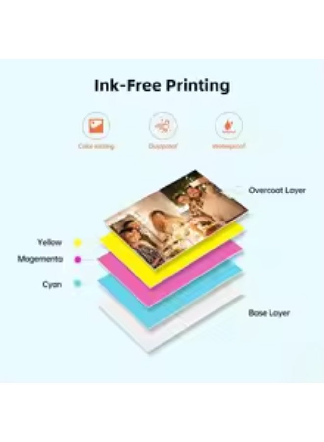 HPRT MT53 Color Photo Paper 2x3 Inch Self-Adhesive Sticky-Backed Photo Paper 20Pcs For Print Photos/Memorials/Patterns - Image 3